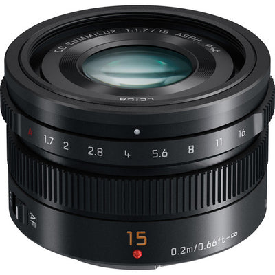 Panasonic Leica DG Summilux 15mm f/1.7 ASPH. Lens (Black) - Essential UV Bundle