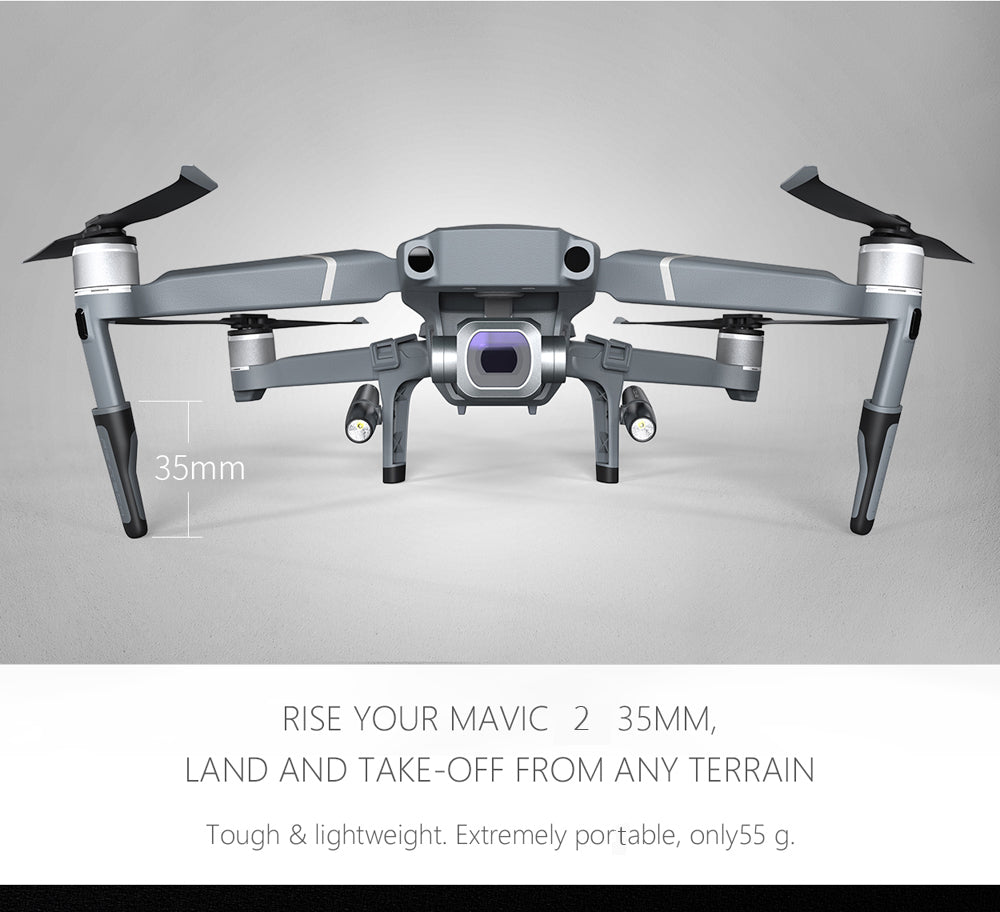 PGYTECH Landing Gear Extensions and LED Headlamp Set For Mavic 2 - P-HA-030