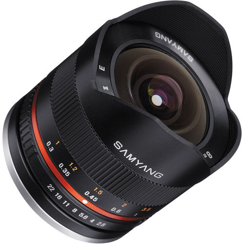 Samyang 8mm f/2.8 Fisheye II Lens for Canon EF-M Mount - SY8MBK28-M