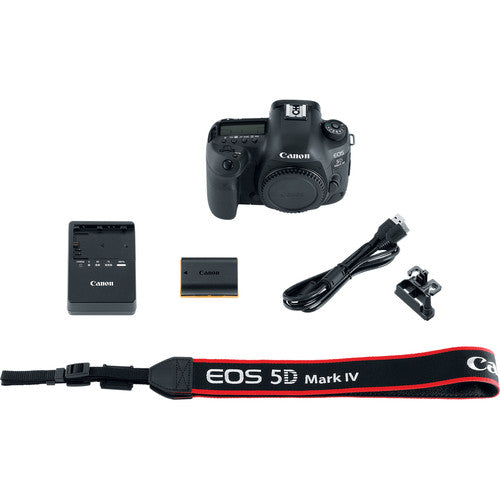 Canon EOS 5D Mark IV 4K DSLR Camera (Body Only) 1483C002 + 64GB + Flash Bundle