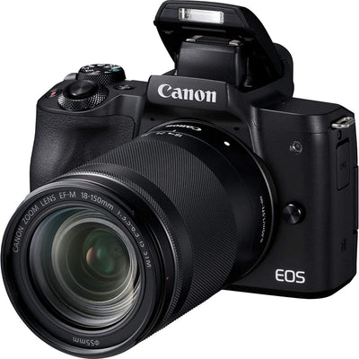 Canon EOS M50 Mark II Mirrorless Camera with EF-M 18-150mm IS STM (Black)