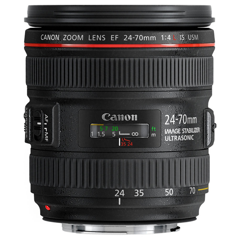 Canon EF 24-70mm f/4.0L IS USM Standard Zoom Lens - Essential UV Filter Bundle