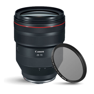 Canon RF 28-70mm f/2L USM Lens 2965C002 + UV Ultraviolet Filter Lens