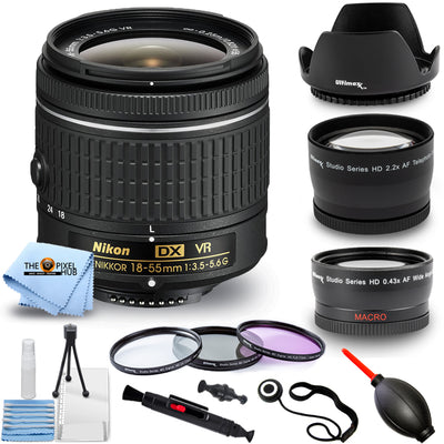 Nikon AF-P DX NIKKOR 18-55mm f/3.5-5.6G VR Lens Filter Bundle - New in White Box