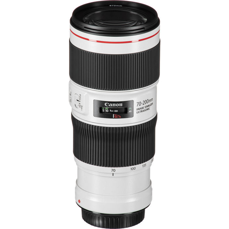 Canon EF 70-200mm f/4L IS II USM Lens + Telephoto and Wide Angle Lenses Bundle