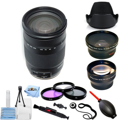 Tamron 18-400mm f/3.5-6.3 Di II VC HLD Lens for Nikon F - Filter Kit Bundle