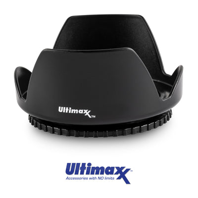 ULTIMAXX Tulip Camera Threaded Lens Hood 55mm - Prevents Lens Flare