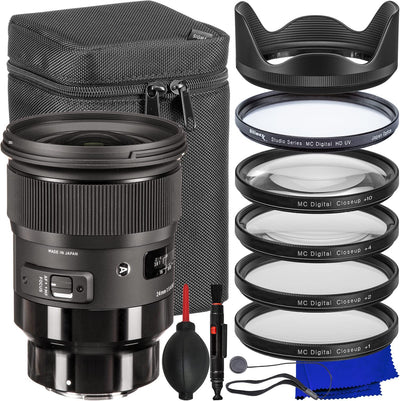 Sigma 24mm f/1.4 DG HSM Art Lens for Sony E 401965 - 7PC Accessory Bundle