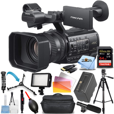 Sony HXR-NX200 HXR-NX200P 4K Professional PAL Camcorder - 64GB LED Light BUNDLE