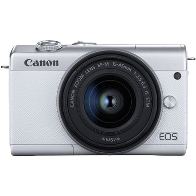 Canon EOS M200 Mirrorless Digital Camera with 15-45mm Lens (White) - 3700C009