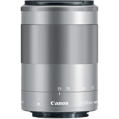 Canon EF-M 55-200mm f/4.5-6.3 IS STM Lens (Silver) 1122C002 - New in White Box