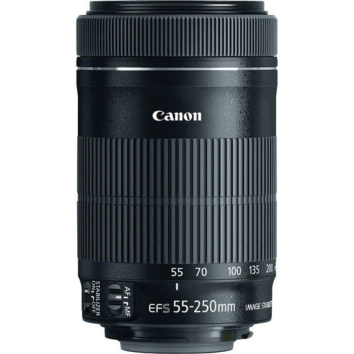 Canon EF-S 55-250mm f/4-5.6 IS STM Lens - 20PC Accessory Bundle