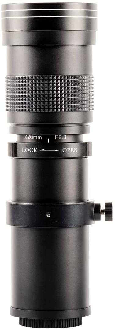 Ultimaxx 420-800mm f/8.3-16 Super HD Manual Telephoto Zoom T-Mount Lens (Black)