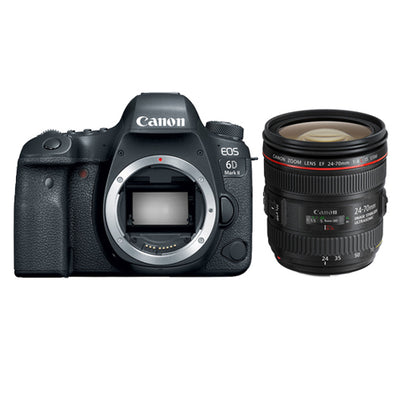 Canon EOS 6D Mark II DSLR Camera (Body Only) + Canon EF 24-70mm F/4L IS USM Lens