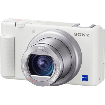 Sony ZV-1 20.1MP Digital Camera (White) - Essential 32GB Bundle