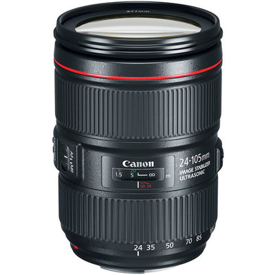 Canon EF 24-105mm f/4L IS II USM Lens 1380C002 + Filter Kit + Lens Pouch Bundle