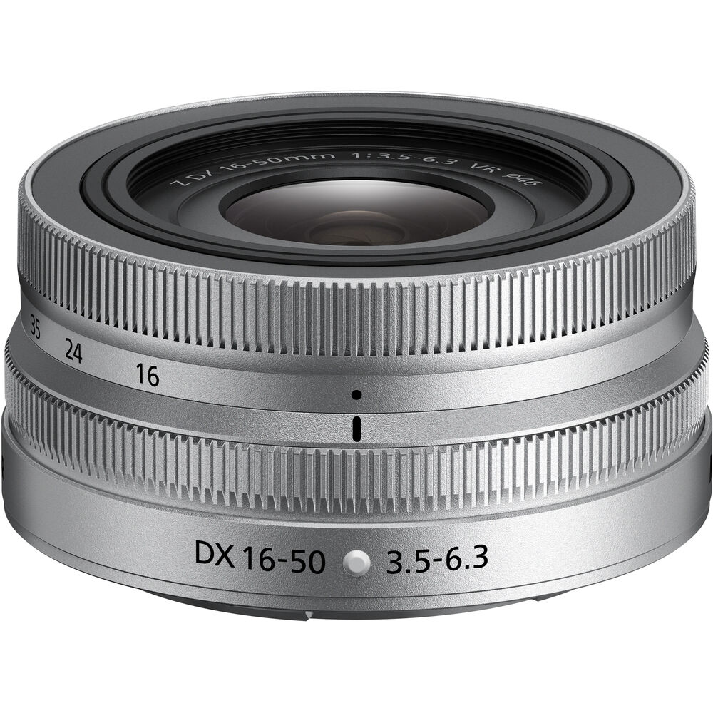 Nikon NIKKOR Z DX 16-50mm f/3.5-6.3 VR Lens (Silver) 20109 - 7PC Accessory Kit