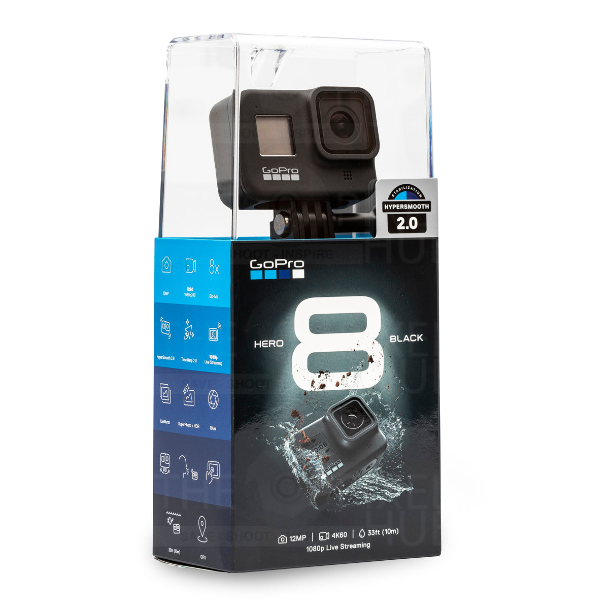 GoPro HERO8 HERO 8 Black - All In 1 MEGA ACCESSORY KIT + EXT BATT + 64GB Bundle