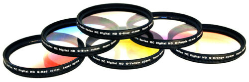 6 Piece Professional Gradual Color Filter Kit 62mm with Protective Wallet