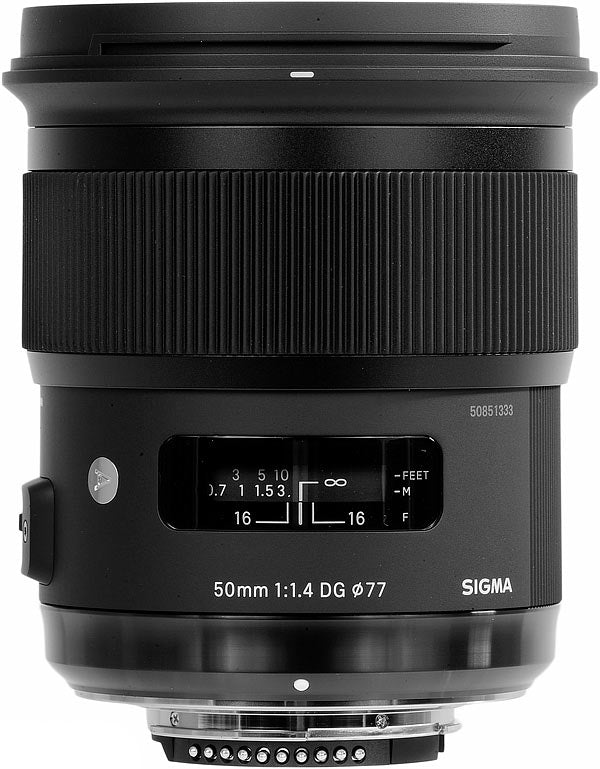 Sigma 50mm f/1.4 DG HSM Art Lens for Nikon F + Filter Kit + Lens Pouch Bundle