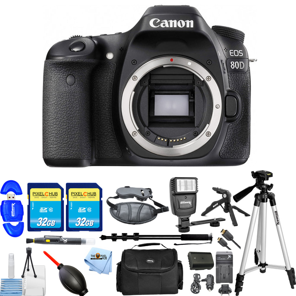 Canon EOS 80D 24.2MP DSLR Camera (Body Only) 1263C004 ALL YOU NEED BUN ...