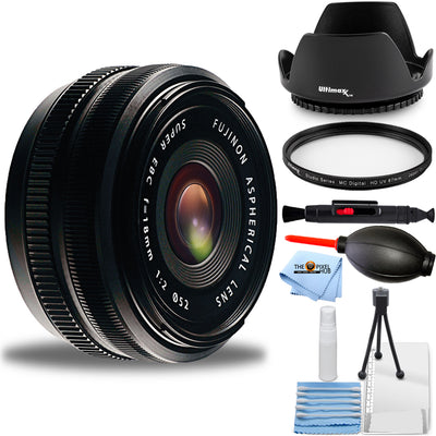 FUJIFILM XF 18mm f/2 R Lens 16240743 - 7PC Accessory Bundle