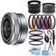 Sony E PZ 16-50mm f/3.5-5.6 OSS  Lens (Silver) - White Box Filter Kit Bundle Sony