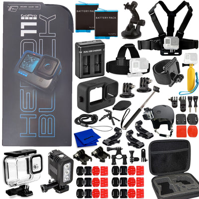 GoPro HERO 11 Black Waterproof 5K Camcorder - 24PC Accessory Bundle