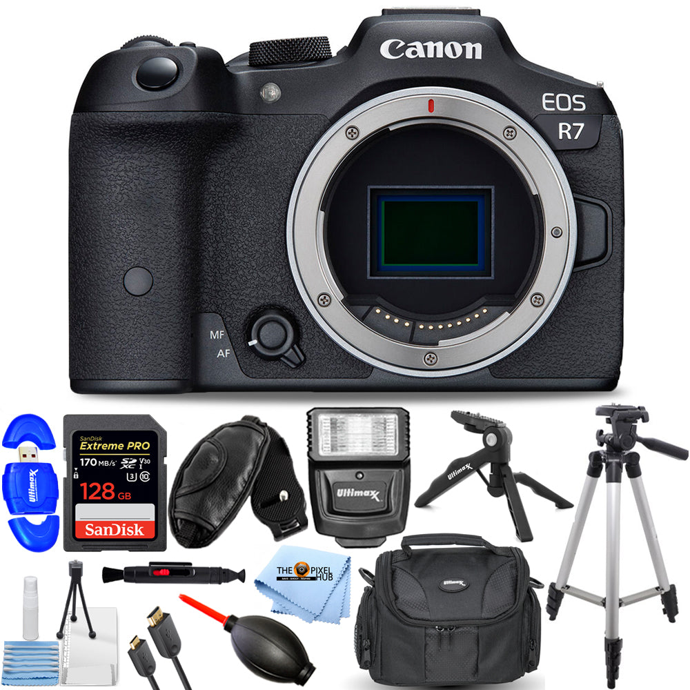 Canon EOS R7 Mirrorless Camera 5137C002 - 7PC Accessory Bundle