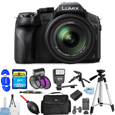 Panasonic Lumix DMC-FZ300 Digital Camera + Extra Battery 32GB Filter Kit Bundle