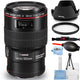 Canon EF 100mm f/2.8L Macro IS USM Lens 3554B002 - Essential UV Filter Bundle Canon