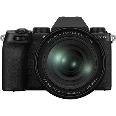 FUJIFILM X-S10 Mirrorless Camera with XF 16-80mm f/4 R OIS WR Lens