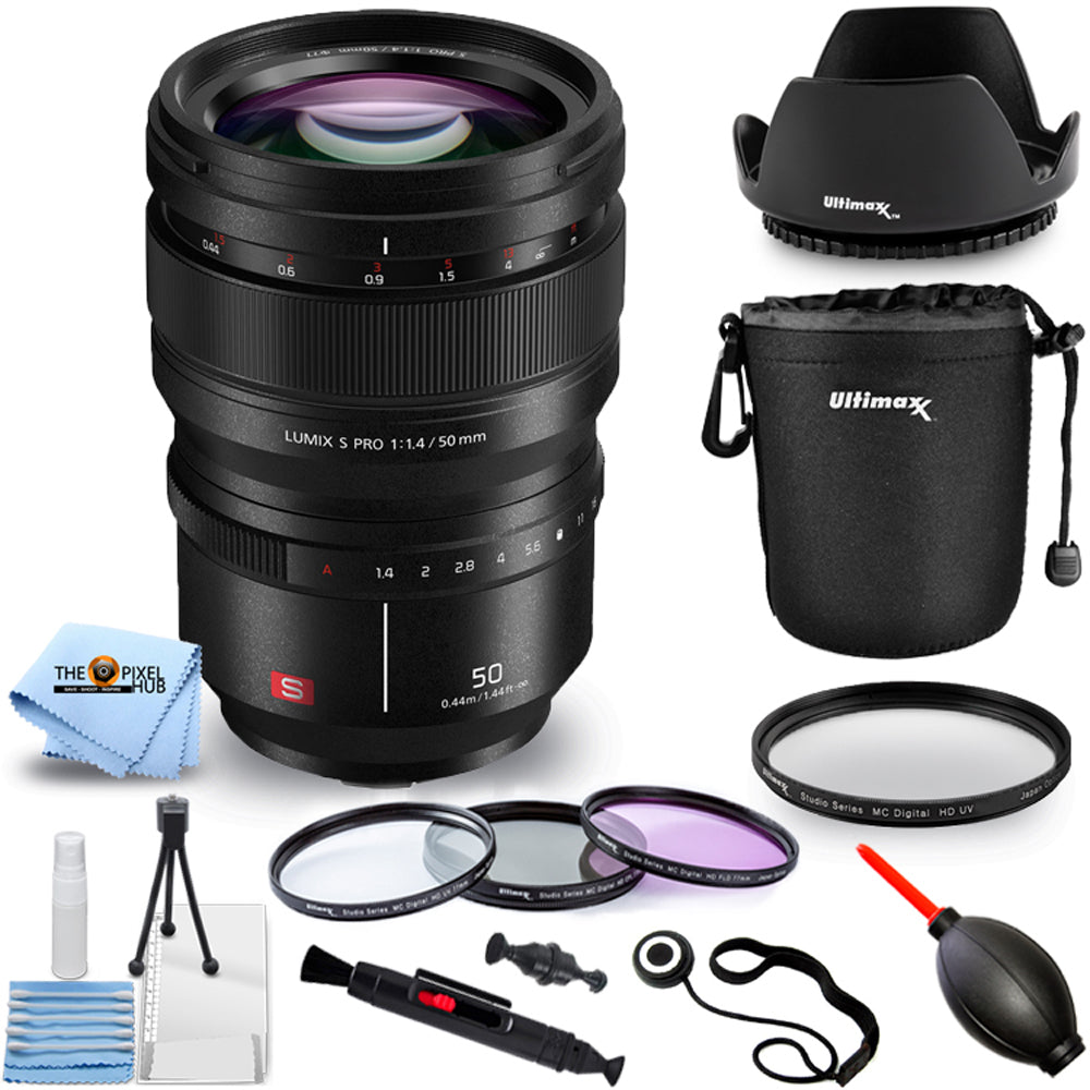 Panasonic Lumix S PRO 50mm f/1.4 Lens S-X50 Lens - 10PC Accessory Bundle