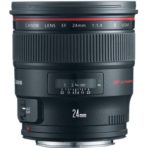 Canon EF 24mm f/1.4L II USM Autofocus Lens 2750B002 - 7PC Accessory Bundle