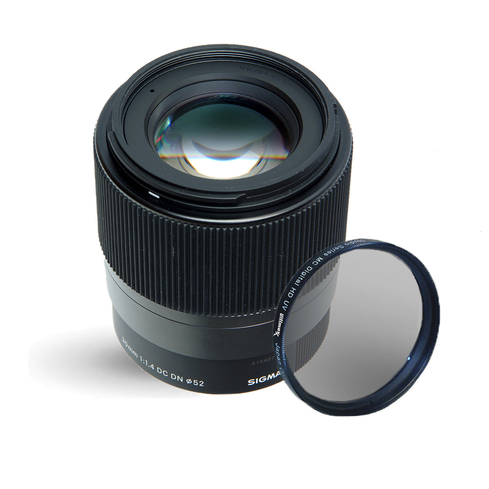 Sigma 30mm f/1.4 DC DN Contemporary Lens for Canon EF-M + UV Ultraviolet Filter