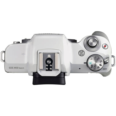 Canon EOS M50 Mark II Mirrorless Digital Camera (Body Only, White)