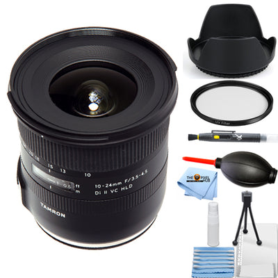 Tamron 10-24mm f/3.5-4.5 Di II VC HLD Lens for Nikon F - UV Filter Bundle