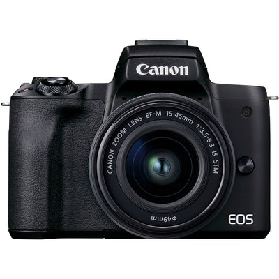 Canon EOS M50 Mark II Mirrorless Camera with 15-45mm Lens (Black) - 64GB Bundle