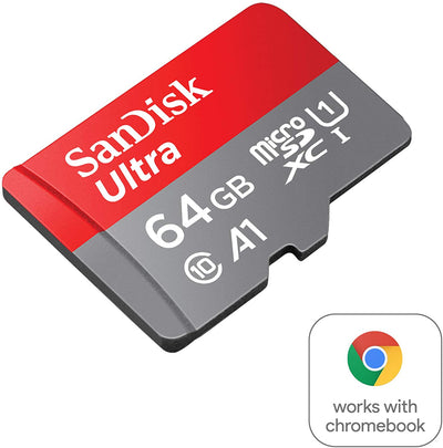 SanDisk 64GB Ultra MicroSDHC UHS-I Memory Card 120MB/s with Adapter