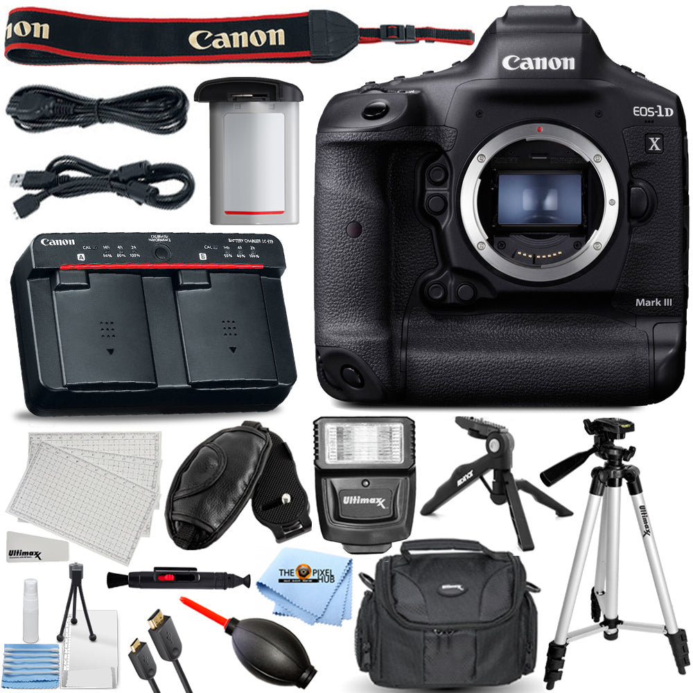 Canon EOS-1D X Mark III DSLR Camera (Body Only) 3829C005 - 14PC Accessory Bundle