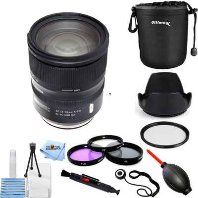 Tamron SP 24-70mm f/2.8 Di VC USD G2 Lens for Canon EF + Filter Kit Bundle