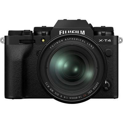 FUJIFILM X-T4 Mirrorless Camera with 16-80mm Lens (Black) - 12PC Accessory Kit