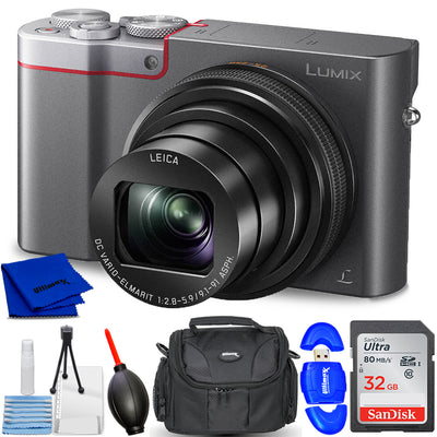 Panasonic LUMIX DC-TZ220D/ZS200D Digital Camera (Silver) - 7PC Accessory Bundle
