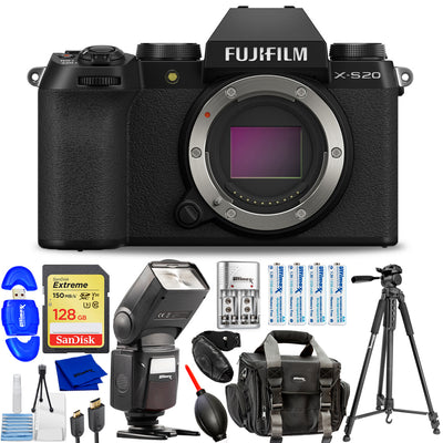 FUJIFILM X-S20 Mirrorless Camera (Body, Black) 16781852 - 12PC Accessory Bundle
