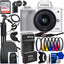 Canon EOS M50 Mark II Mirrorless Camera with 15-45mm Lens (White) - 18PC Bundle