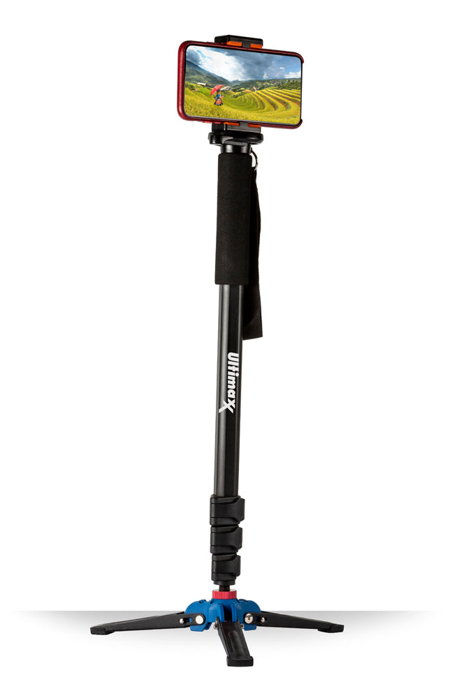 ULTIMAXX 62" Monopod Tripod with Base Stand and Phone Holder