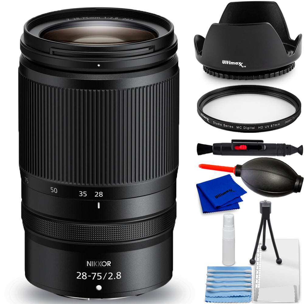 Nikon NIKKOR Z 28-75mm f/2.8 Lens 20107 - 7PC Accessory Bundle