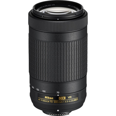 Nikon AF-P DX NIKKOR 70-300mm f/4.5-6.3G ED VR Lens White Box - Filter Bundle
