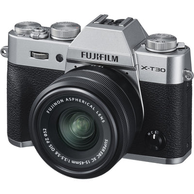 FUJIFILM X-T30 Mirrorless Digital Camera with 15-45mm Lens (Silver) - 16619061