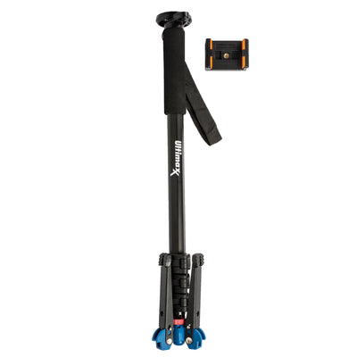 ULTIMAXX 62" Monopod Tripod with Base Stand and Phone Holder